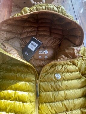 MOUNTAIN HARDWEAR PHANTOM 800 PRO DOWN JACKET PARKA MENS XXL BRAND NEW GOLD